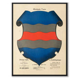 Medelpads Landskapsvapen som vintageillustration och poster från Historly – helbild utan vit kant