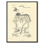 Mechanical Horse som vintageillustration och poster från Historly – helbild utan vit kant