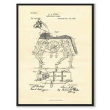 Mechanical Horse som vintageillustration och poster från Historly – helbild utan vit kant