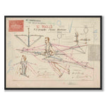 Flying Machine som vintageillustration och poster från Historly – helbild utan vit kant
