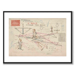 Flying Machine som vintageillustration och poster från Historly – med vit kant utan titel