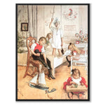 På Juldagsmorgon av Carl Larsson som konstposter från Historly – helbild utan vit kant