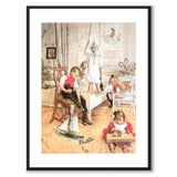 På Juldagsmorgon av Carl Larsson som konstposter från Historly – med vit kant utan titel