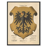 Värmland's provincial coat of arms as a vintage illustration and poster from Historly – full image without white border