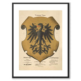 Värmland's provincial coat of arms as a vintage illustration and poster from Historly – with white border without title