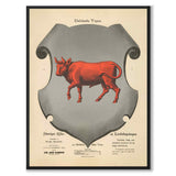 Dalslands Landskapsvapen som vintageillustration och poster från Historly – helbild utan vit kant