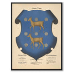 Öland's Provincial Coat of Arms as a vintage illustration and poster from Historly – full image without white border