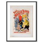Moulin Rouge som vintageillustration och poster från Historly – med vit kant utan titel