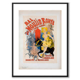 Moulin Rouge som vintageillustration och poster från Historly – med vit kant utan titel