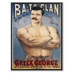 Greek George as a vintage illustration and poster from Historly – full image without white border