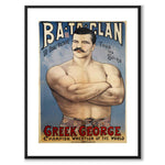 Greek George as a vintage illustration and poster from Historly – with white border without title