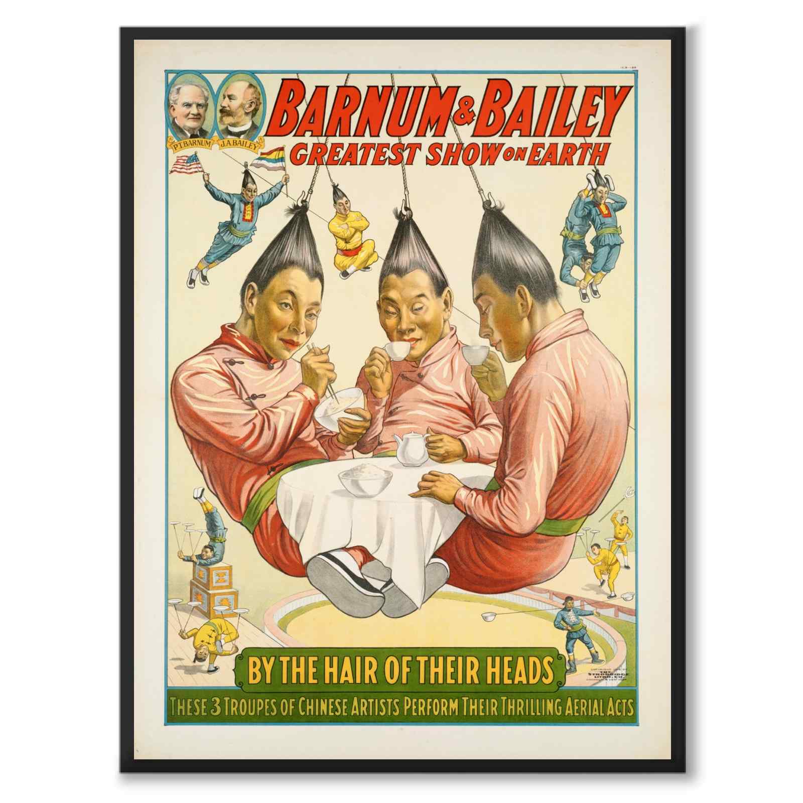 Barnum & Bailey as a vintage illustration and poster from Historly – full image without white border