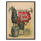 Bock Beer som vintageillustration och poster från Historly – helbild utan vit kant