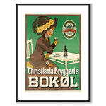 Christianias Bryggeri som vintageillustration och poster från Historly – med vit kant utan titel