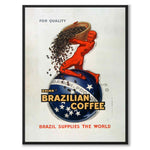 Brazilian Coffee som vintageillustration och poster från Historly – helbild utan vit kant