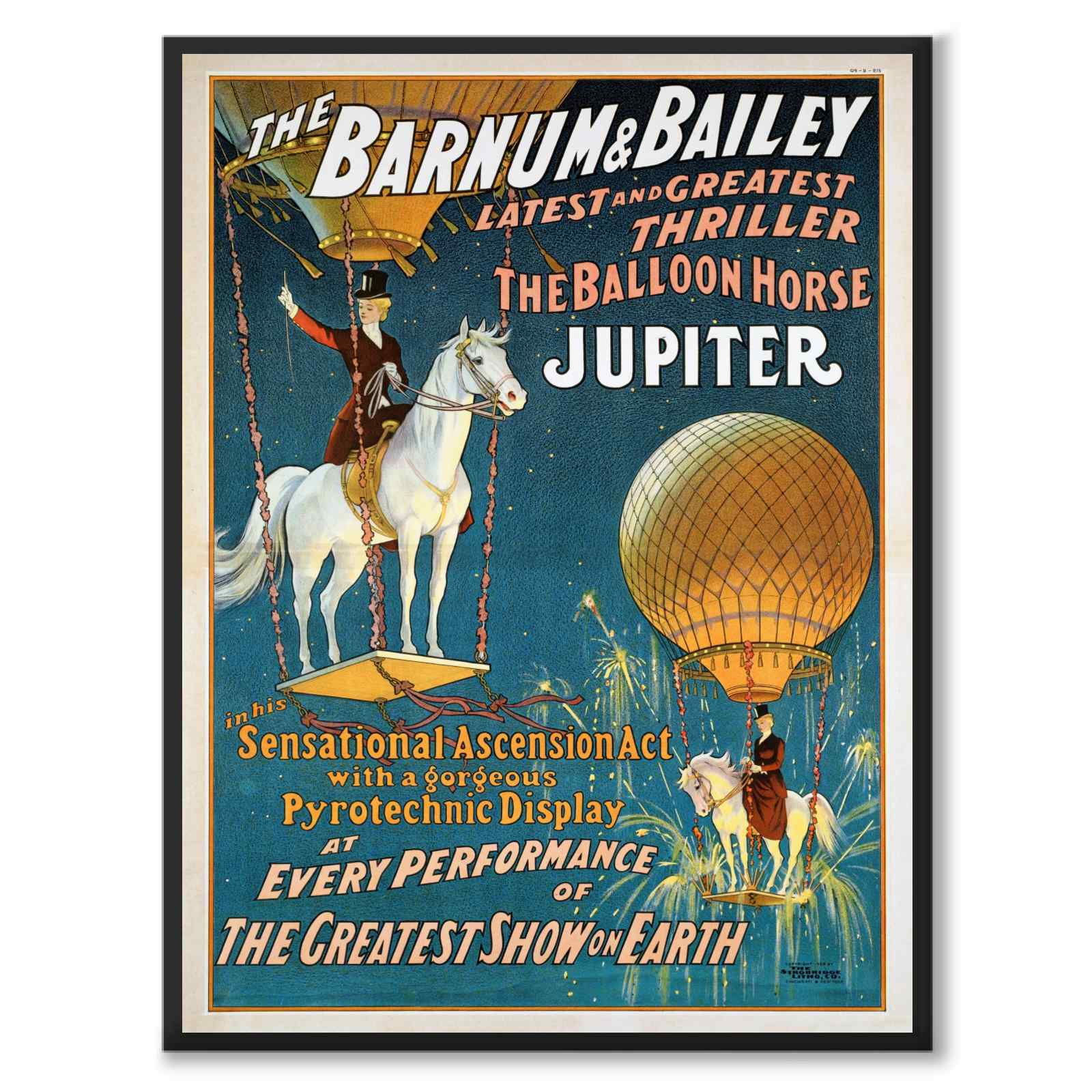The Barnum & Bailey som vintageillustration och poster från Historly – helbild utan vit kant