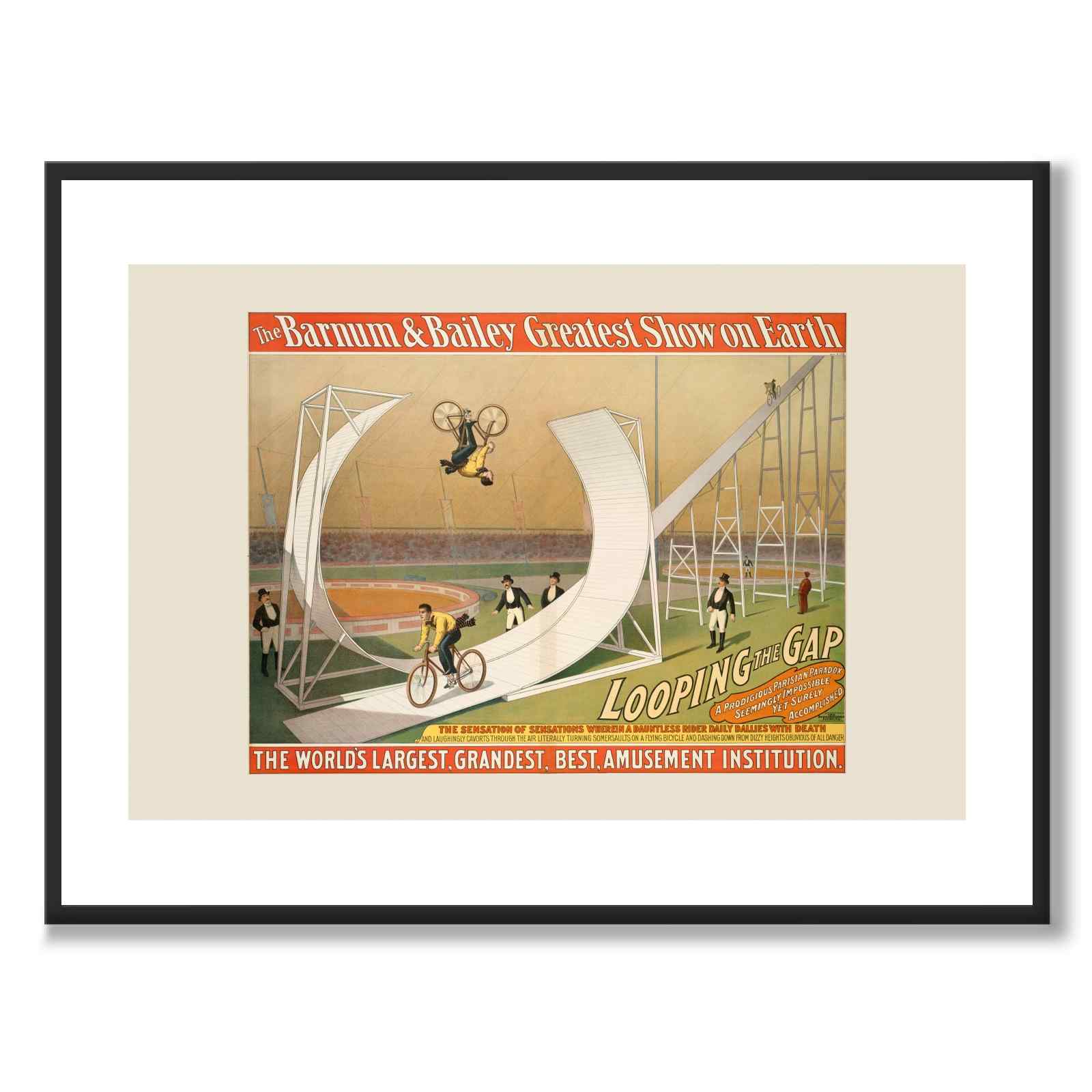 The Barnum & Bailey as a vintage illustration and poster from Historly – with white border and without title