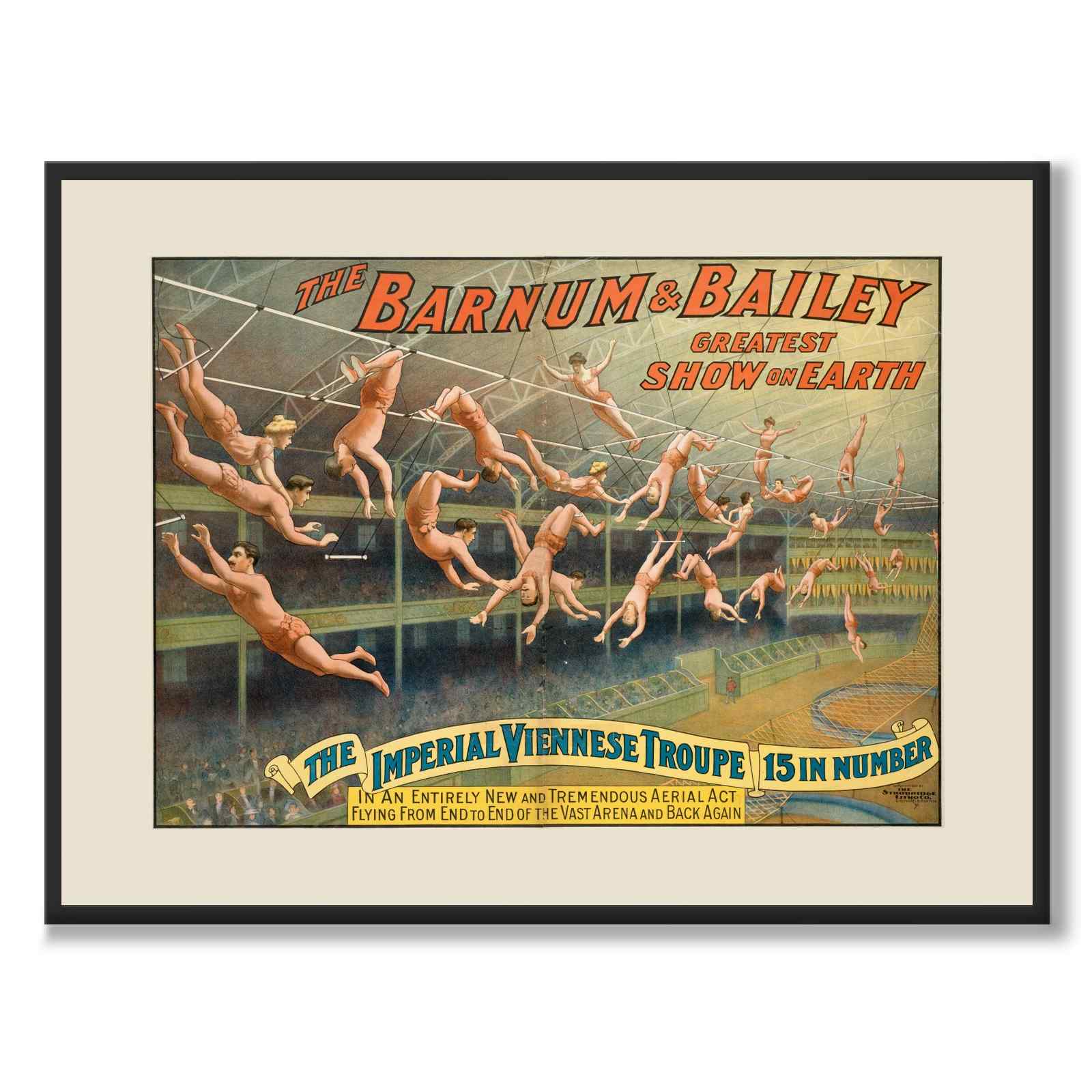 The Barnum & Bailey som vintageillustration och poster från Historly – helbild utan vit kant