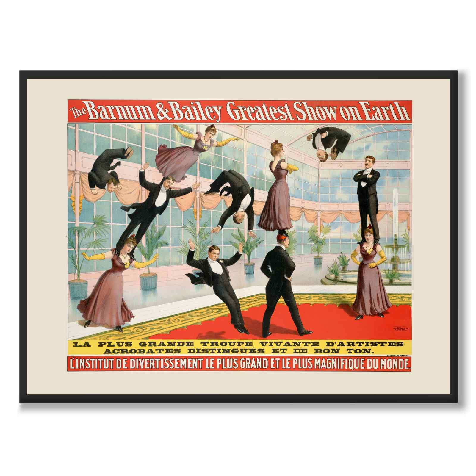 The Barnum & Bailey som vintageillustration och poster från Historly – helbild utan vit kant