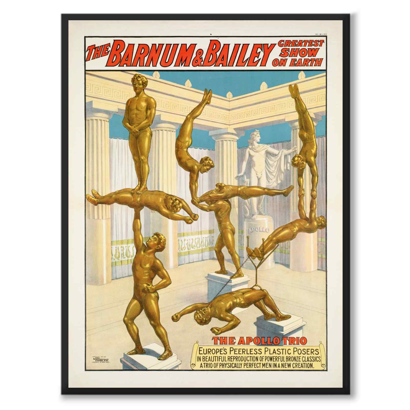 The Barnum & Bailey som vintageillustration och poster från Historly – helbild utan vit kant