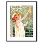 Absinthe Robette som vintageillustration och poster från Historly – med vit kant utan titel