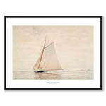 Sailing off Gloucester as an art poster from Historly – with white border and title