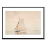 Sailing off Gloucester as an art poster from Historly – with white border and title