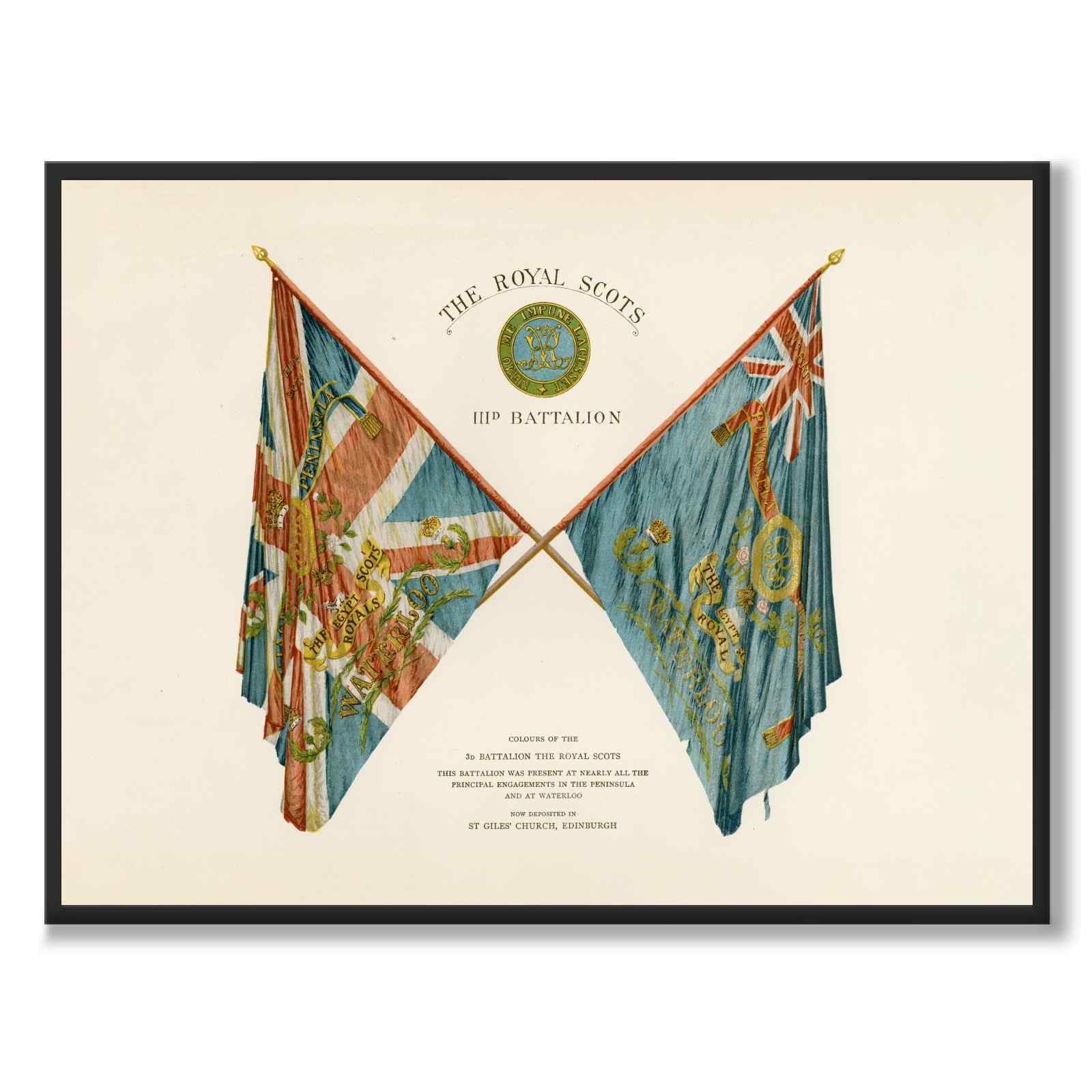 The Royal Scots som vintageillustration och poster från Historly – helbild utan vit kant