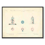 The lightship Diana 1866 as a vintage illustration and poster from Historly – full image without white border