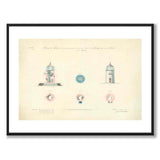 The lightship Diana 1866 as a vintage illustration and poster from Historly – with white border without title