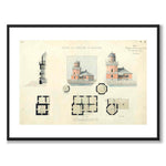 Helsingborg Lighthouse 1888 as a vintage illustration and poster from Historly – with white border without title