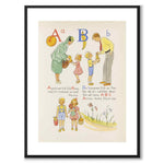 ABC-resan, A B som poster till barnrum från Historly – med vit kant utan titel