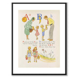 ABC-resan, A B som poster till barnrum från Historly – med vit kant utan titel