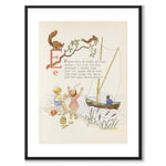 ABC-resan, E as a poster for a children's room from Historly – with white border and without title
