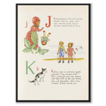 ABC-resan, J K som poster till barnrum från Historly – helbild utan vit kant