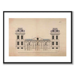 Bondeska Palace 1730 as a vintage illustration and poster from Historly – with white border and without title