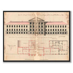 Bondeska Palatset 1787 as a vintage illustration and poster from Historly – full image without white border
