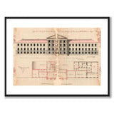 Bondeska Palatset 1787 as a vintage illustration and poster from Historly – with white border without title