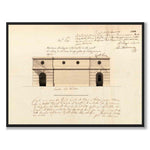 Tjärhovsgatan 1791 as a vintage illustration and poster from Historly – full image without white border