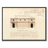 Tjärhovsgatan 1791 as a vintage illustration and poster from Historly – full image without white border