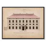 Customs Warehouse 1783 as vintage illustration and poster from Historly – full image without white border