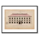 Customs Warehouse 1783 as vintage illustration and poster from Historly – with white border without title