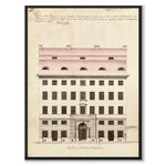 Västerlånggatan 27 as a vintage illustration and poster from Historly – full image without white border