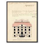 Lillienhoff Palace 1670 as a vintage illustration and poster from Historly – full image without white border