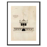Söder Mälarstrand 1813 as a vintage illustration and poster from Historly – with white border without title