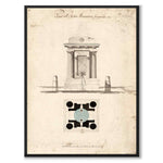 Tyska brunnen 1785 as a vintage illustration and poster from Historly – full image without white border