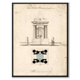 Tyska brunnen 1785 as a vintage illustration and poster from Historly – full image without white border