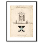 Tyska brunnen 1785 as a vintage illustration and poster from Historly – with white border without title