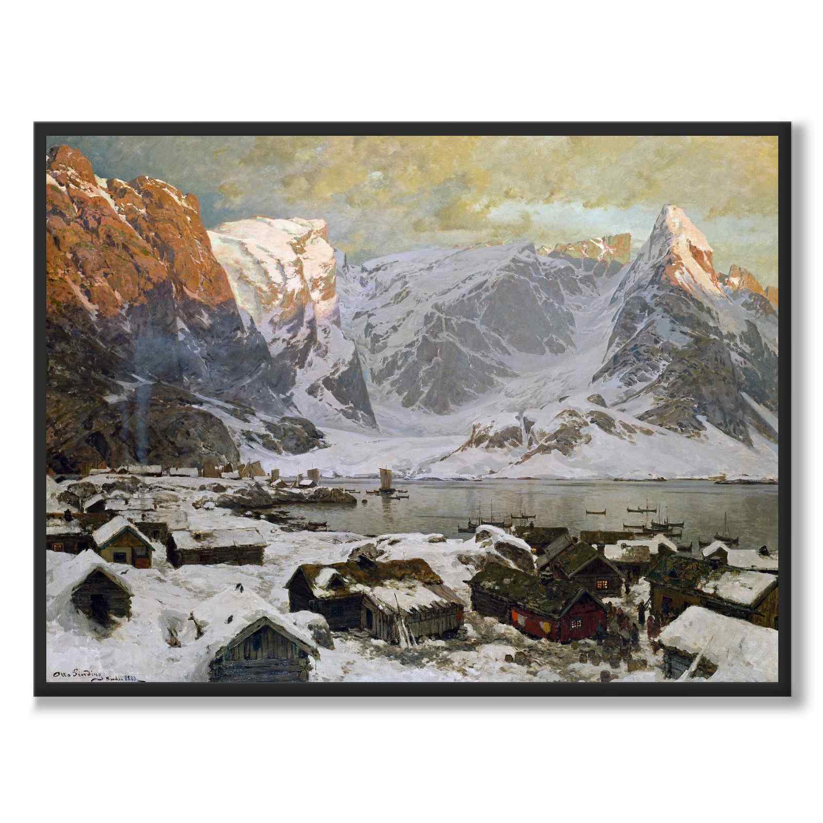Fra Reine in Lofoten as an art poster from Historly – full image without white border