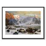 Fra Reine in Lofoten as an art poster from Historly – with white border without title